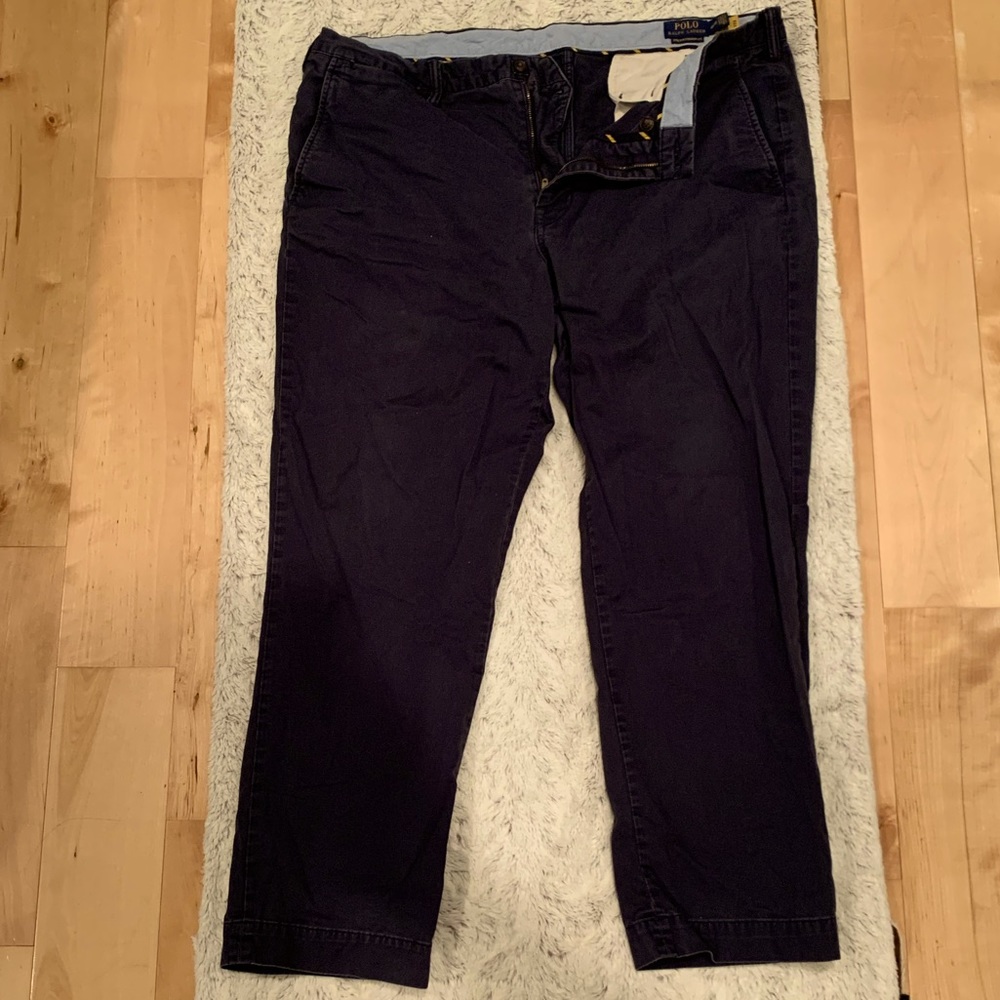 (*Free gift) Polo Ralph Lauren Stretch Straight Chino Pant (40x30, Nautical Ink)